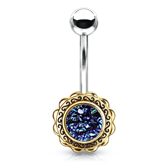 Adriel Flower Belly Ring - Picture 1 of 1